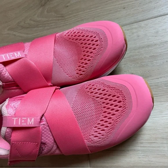 TIEM Slipstream Cycling Shoe Coral Pink Womens 10 + SPD Clips VGUC - Picture 5 of 6